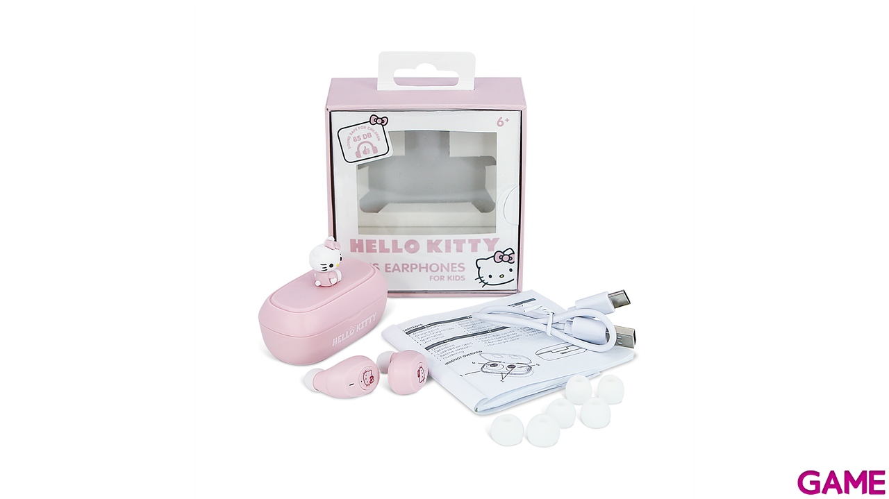Earbuds inalabricos Bluetooth Hello Kitty con figura 3D-8