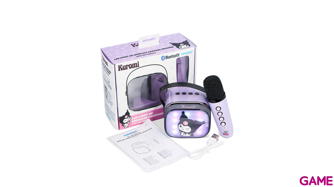 Altavoz LED con microfono Kuromi Karaoke-11