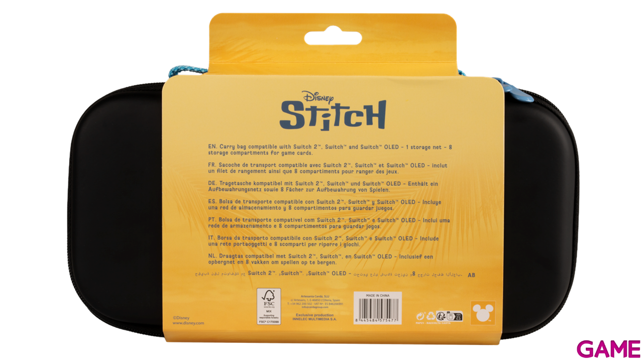 Funda para consola Nintendo Switch 2 Disney Stitch-2