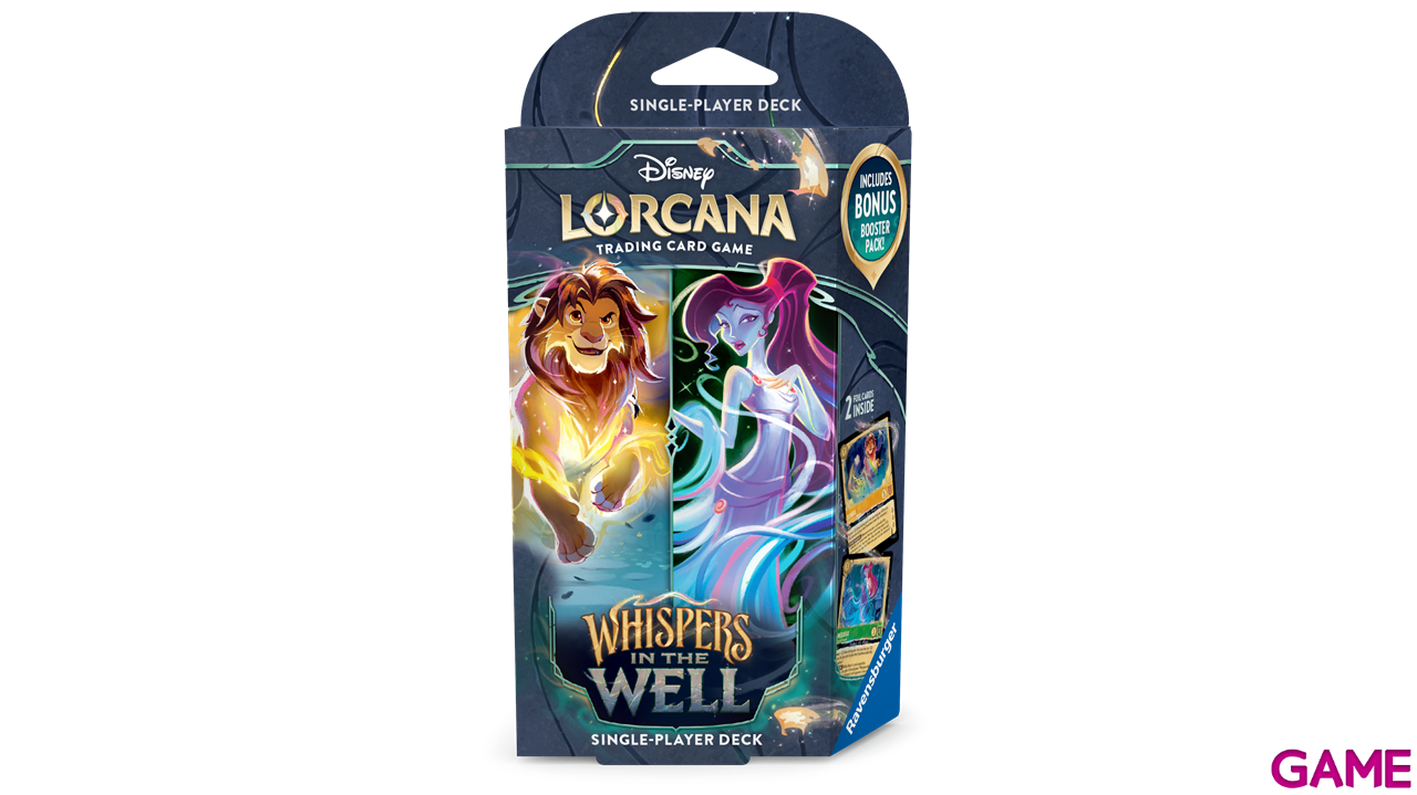 Disney Lorcana Whispers in the Well Single Starter Deck A - Amber and Emerald Simba and Megara (ingles)-0