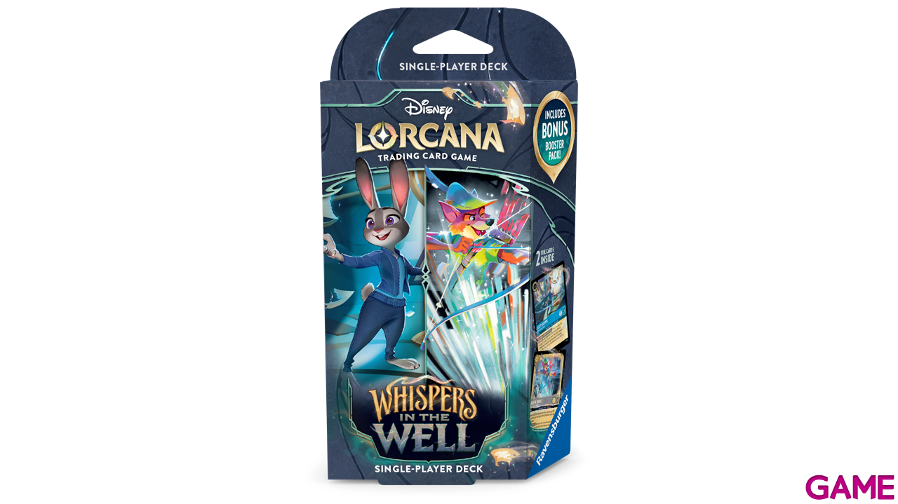 Disney Lorcana Whispers in the Well Single Starter Deck B - Sapphire and Steel Juddy Hopps and Robin Hood (ingles)-1