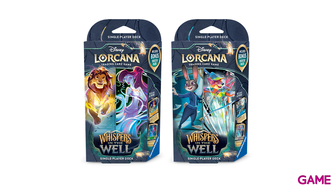 Disney Lorcana Whispers in the Well Single Starter Deck B - Sapphire and Steel Juddy Hopps and Robin Hood (ingles)-2
