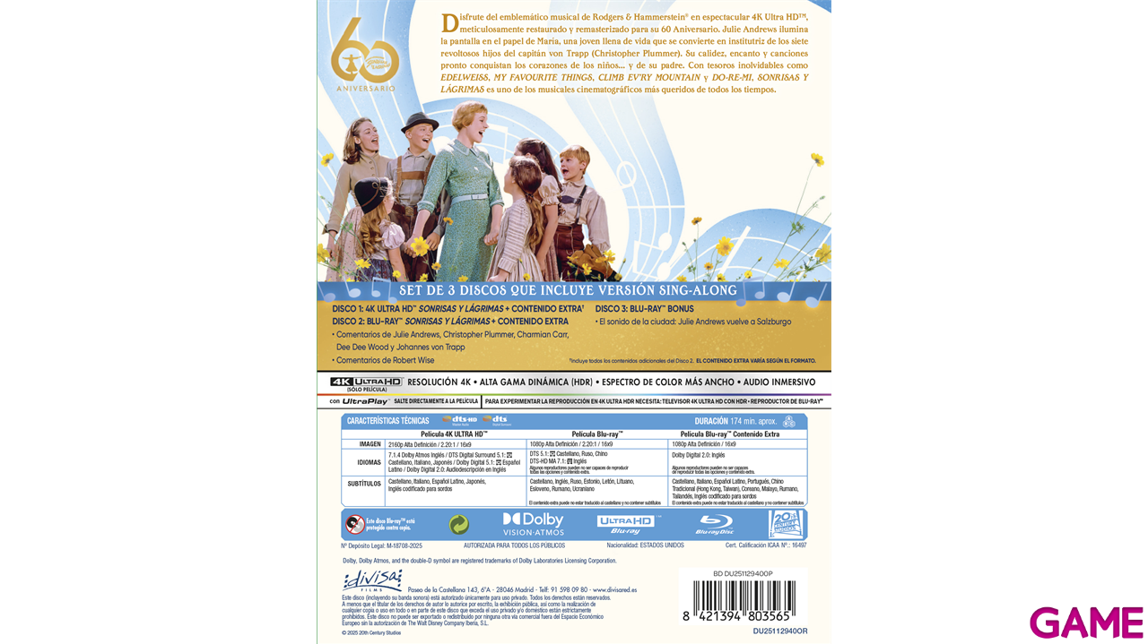 Sonrisas y Lágrimas - Ed. 60 Aniversario 4K + BD-1