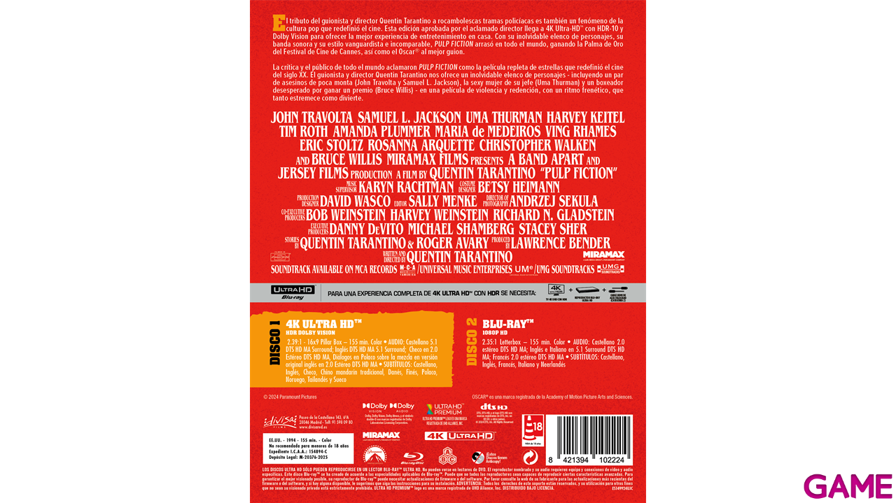Pulp Fiction 4K + BD Edición Steelbook-0