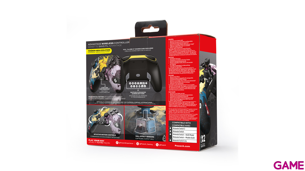 Controller Advantage Wireless PowerA - Pokemon Mega Evolutions - Licencia oficial-0