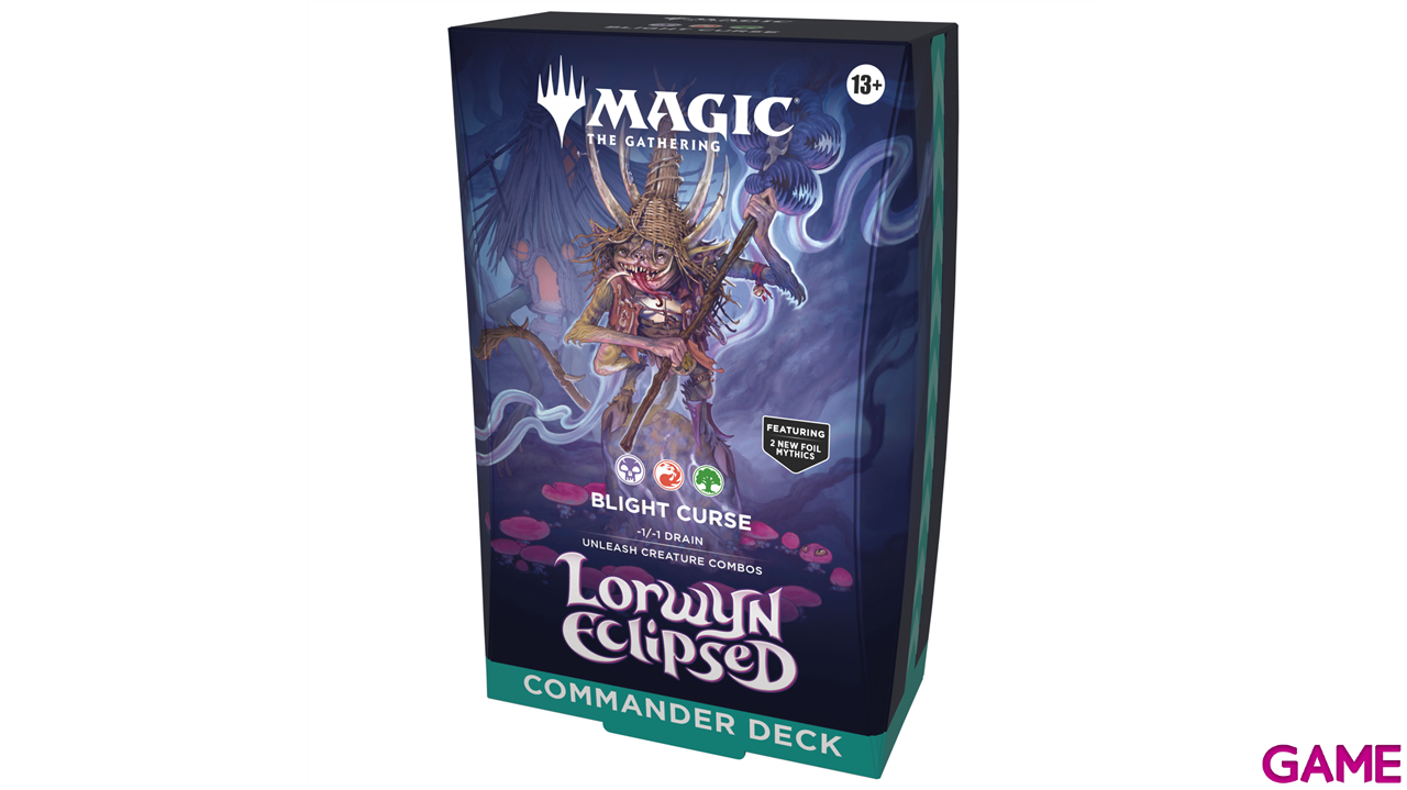Mazo de cartas Magic: The Gathering Lorwyn Eclipsed Commander Deck Blight Curse (ingles)-1