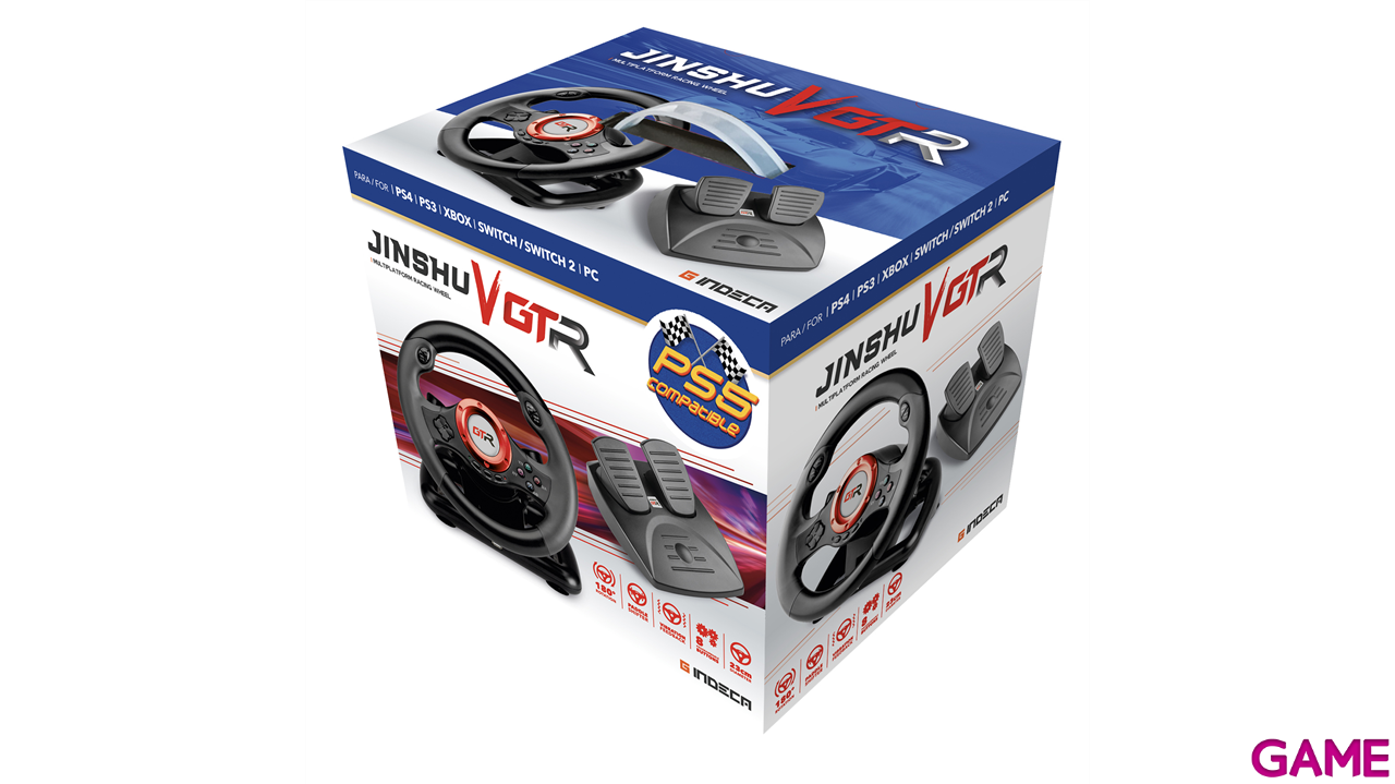 Volante Indeca Jinshu V GTR - PS5 - PS4 - Xbox - Switch - PC-2