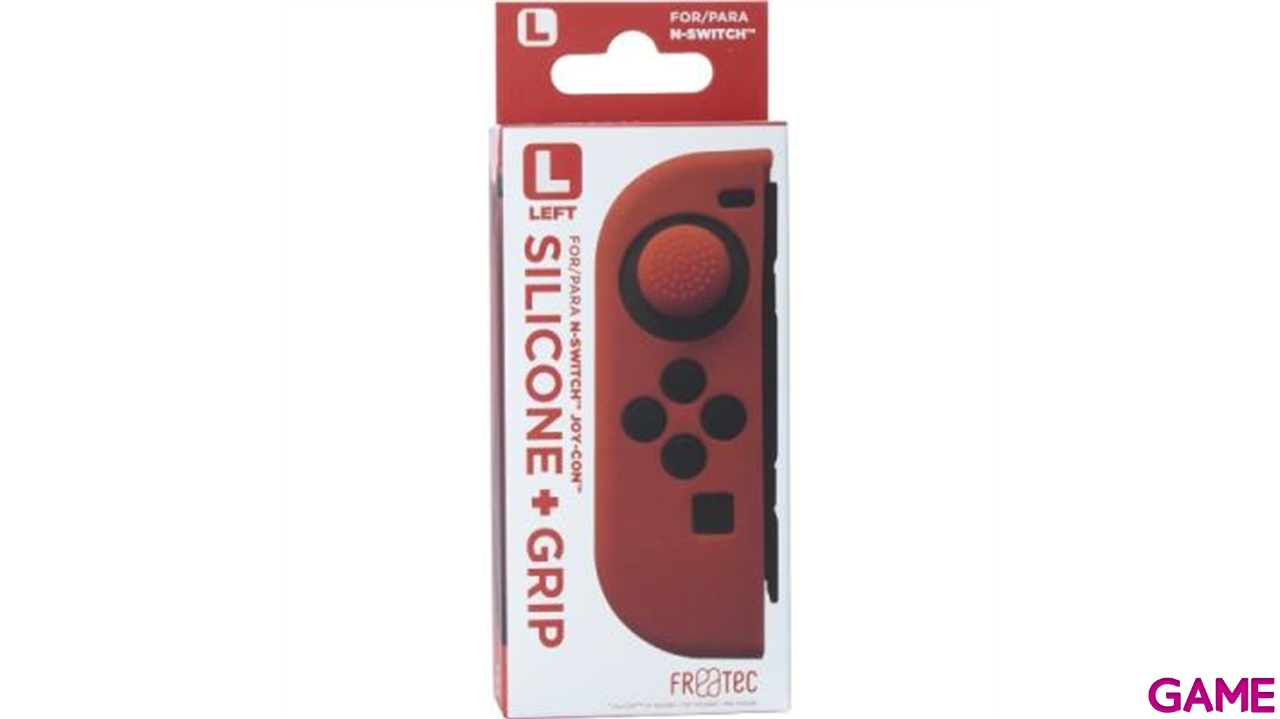 Funda Silicona Roja + Grips Joy-Con Izquierdo-0