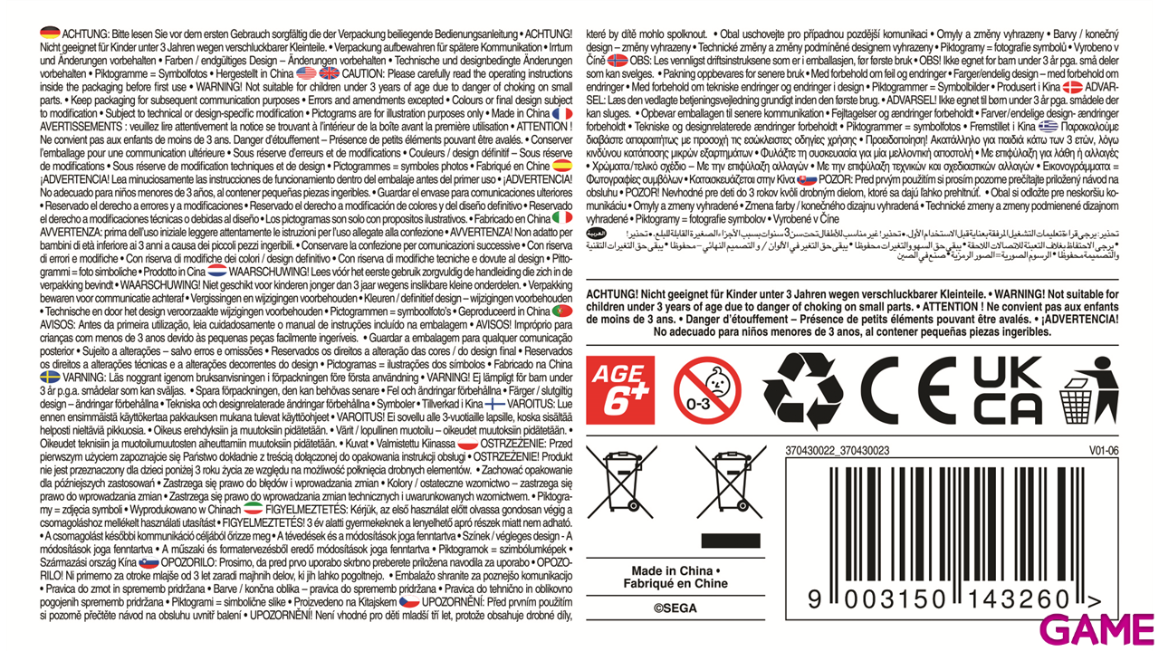 Coche de Radiocontrol Team Sonic Racing  1:43 Mini RC - Sonic (2.4Ghz, batería+cargador)-4