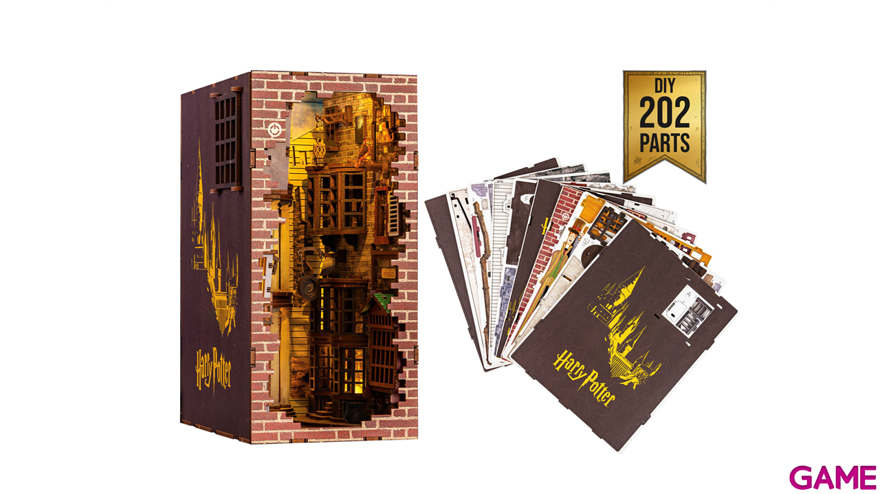 Book Nook con luz LED Tiny Adventures - Diagon Alley - Harry Potter (202 piezas)-12
