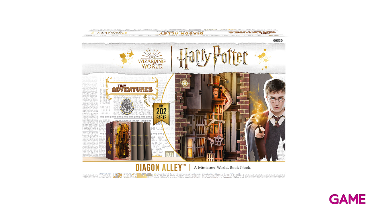 Book Nook con luz LED Tiny Adventures - Diagon Alley - Harry Potter (202 piezas)-2