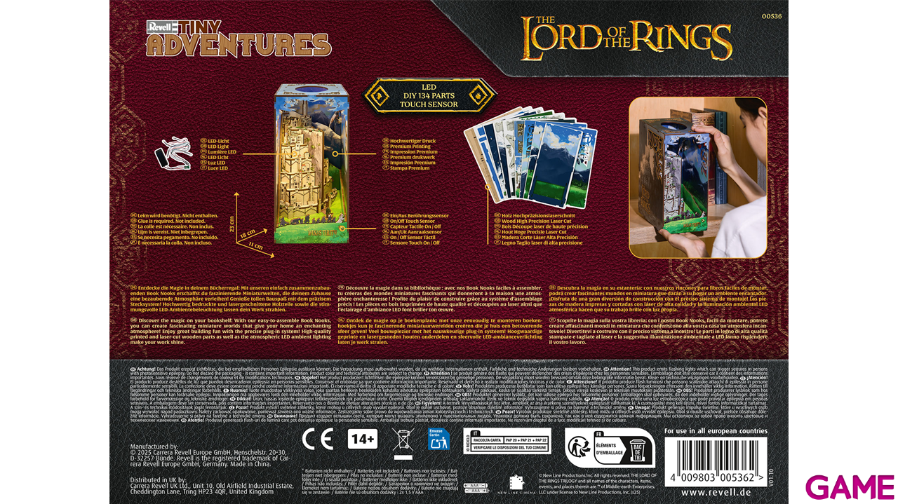 Book Nook con luz LED Tiny Adventures -  El Señor de los anillos 