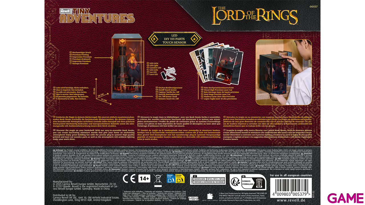Book Nook con luz LED Tiny Adventures -El Señor de los anillos 