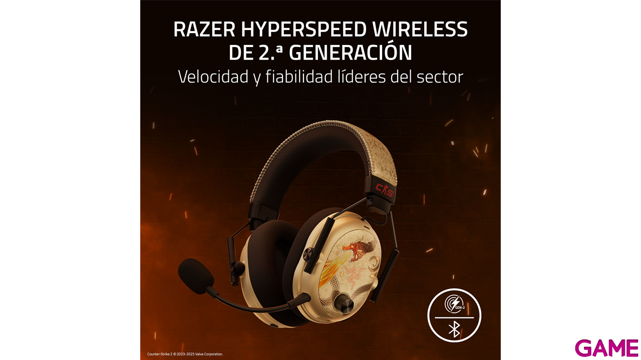 Razer Blackshark V3 Pro Wireless Bluetooth Counter Strike 2 Edition PC - PS5 - PS4 - XBOX - Switch - Movil- Auriculares Gaming-5