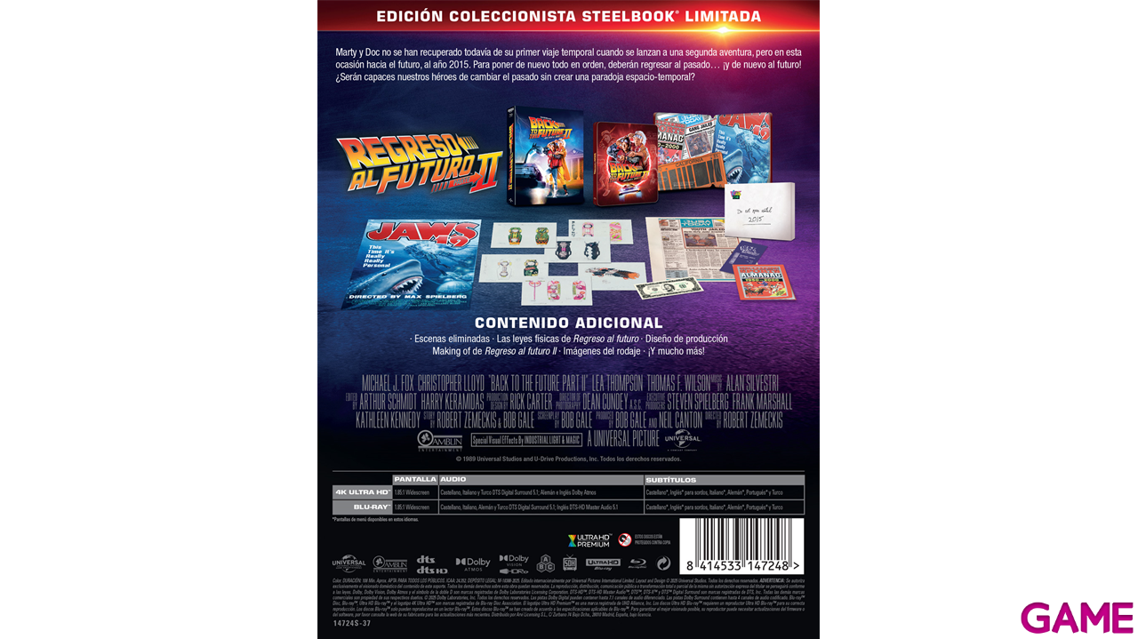 Regreso al Futuro 2 4K + BD Edición 40 Aniversario-1 Regreso al Futuro 2 4K + BD Edición 40 Aniversario-1