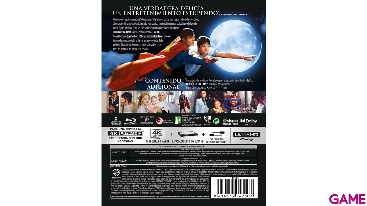 Superman (1978) 4K + BD Edición Steelbook-1 Superman (1978) 4K + BD Edición Steelbook-1