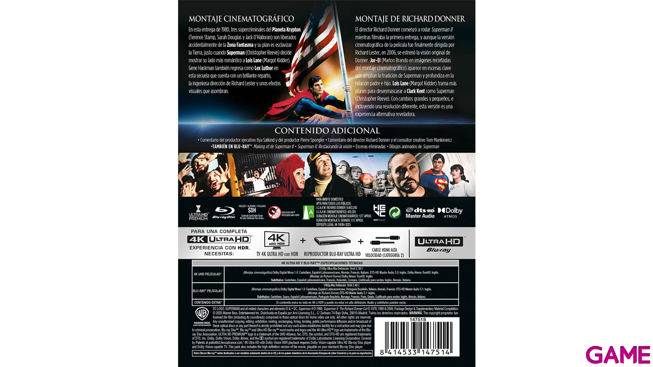 Superman 2 (1980) 4K + BD Edición Steelbook-0 Superman 2 (1980) 4K + BD Edición Steelbook-0