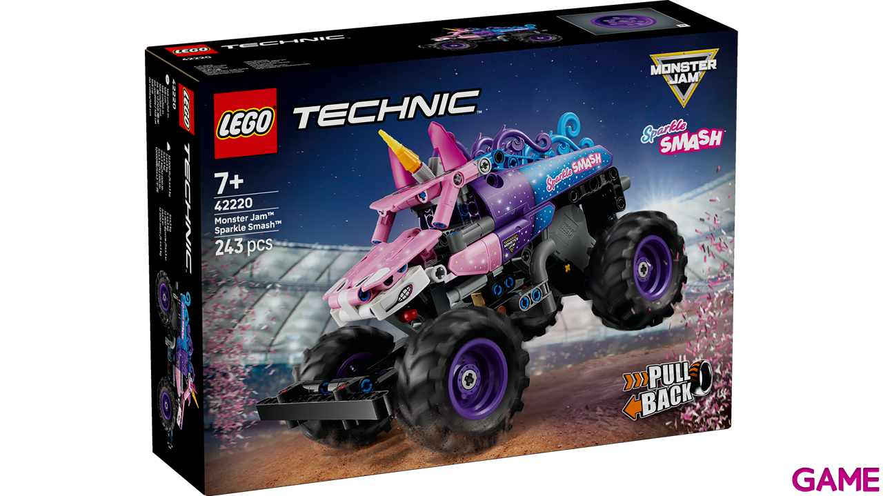 LEGO Technic Monster Jam Sparkle Smash con Motor de Carga Manual 42220-2
