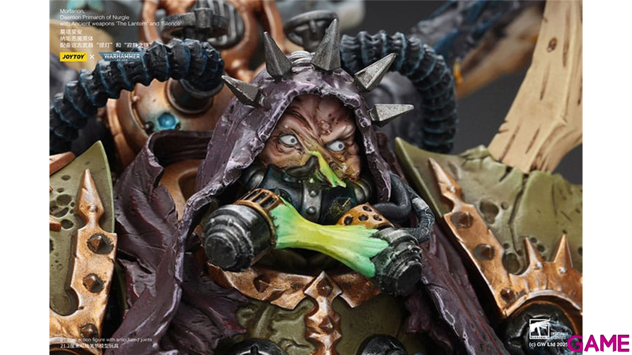 Figura Warhammer 40k Mortarion Daemon Primarch of Nurgle with Ancient weapons The Lantern and Silence de 21 cm-0