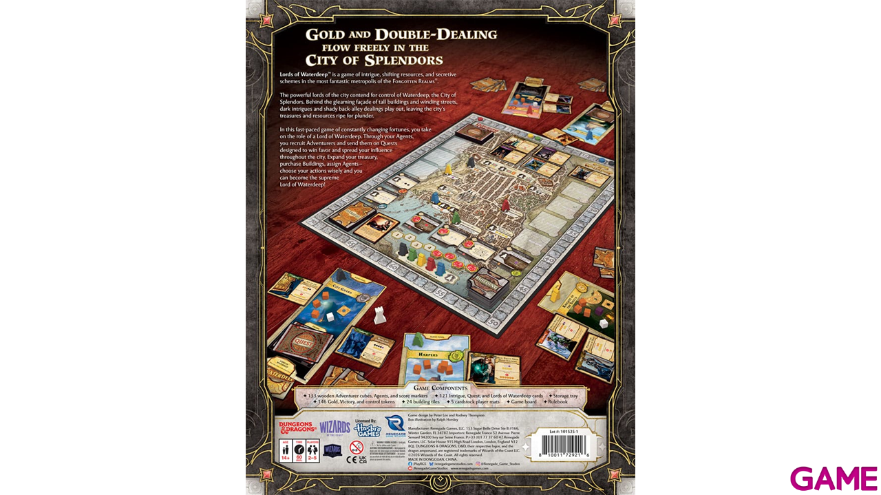 Juego de mesa Dungeons & Dragons Lords of Waterdeep (inglés)-2