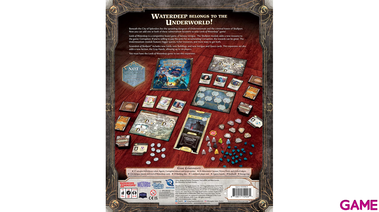 Juego de mesa Dungeons & Dragons Lords of Waterdeep: Scoundrels of Skullport Expansion (inglés)-1