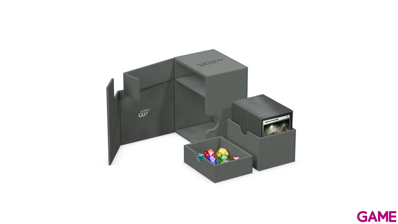 Caja de almacenaje para cartas Flip´n´Tray 133+ Xenoskin de color gris (133 uds)-2