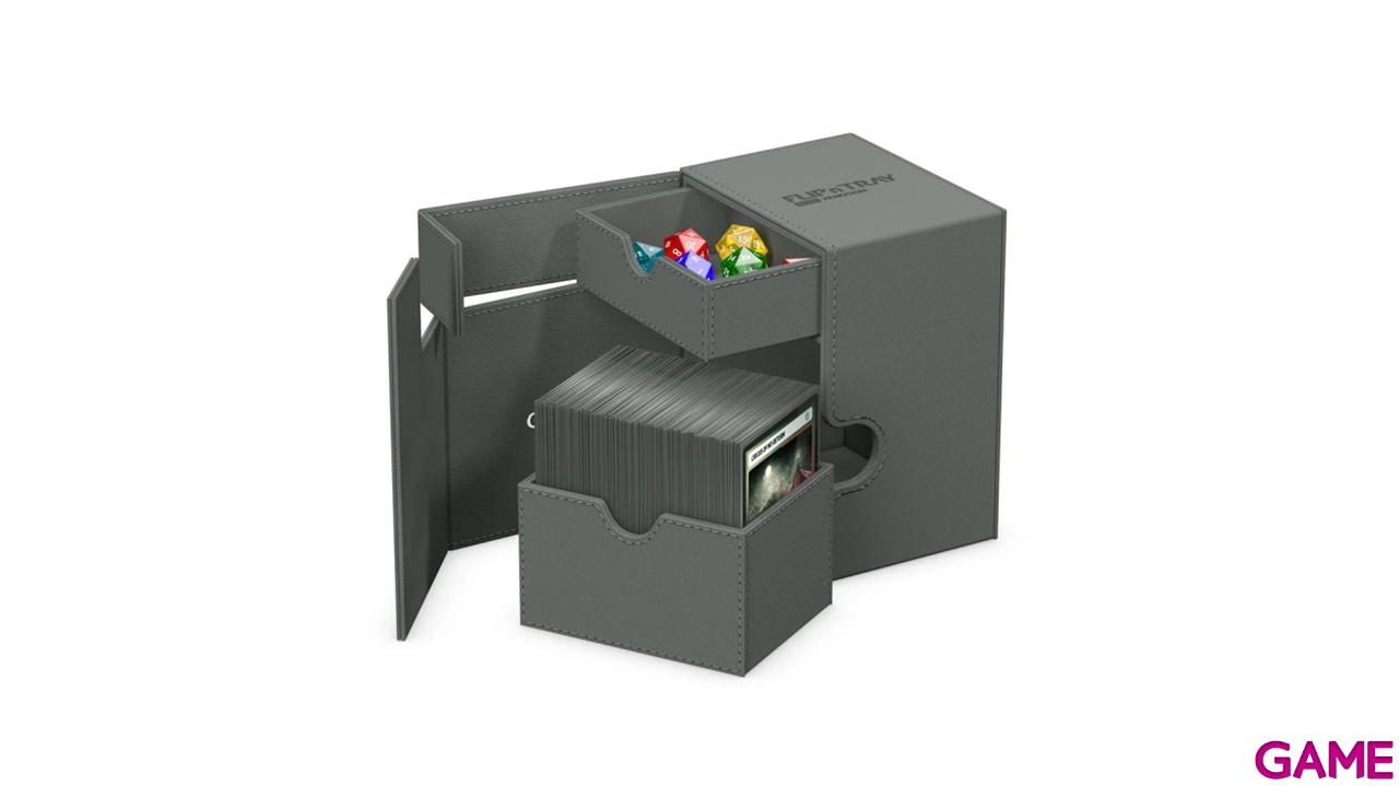 Caja de almacenaje para cartas Flip´n´Tray 133+ Xenoskin de color gris (133 uds)-4