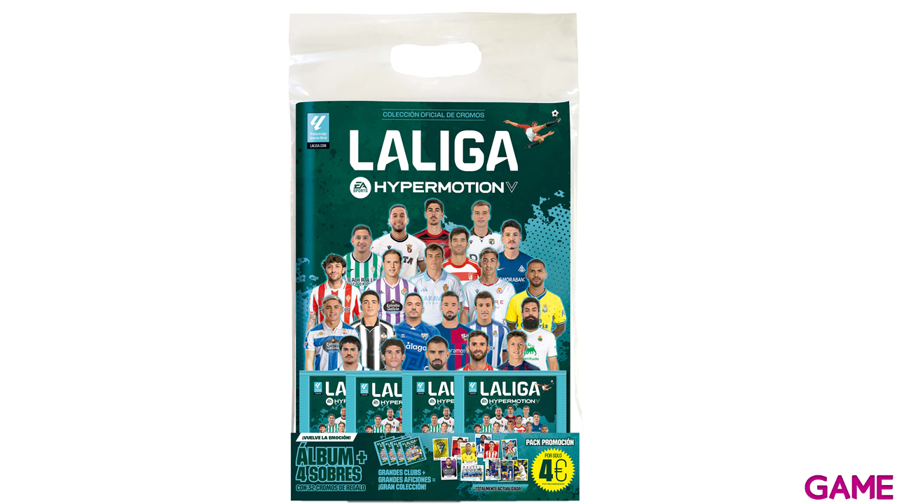Starter pack de cromos Liga Hypermotion 2025-2026 (Álbum + 4 sobres)-0