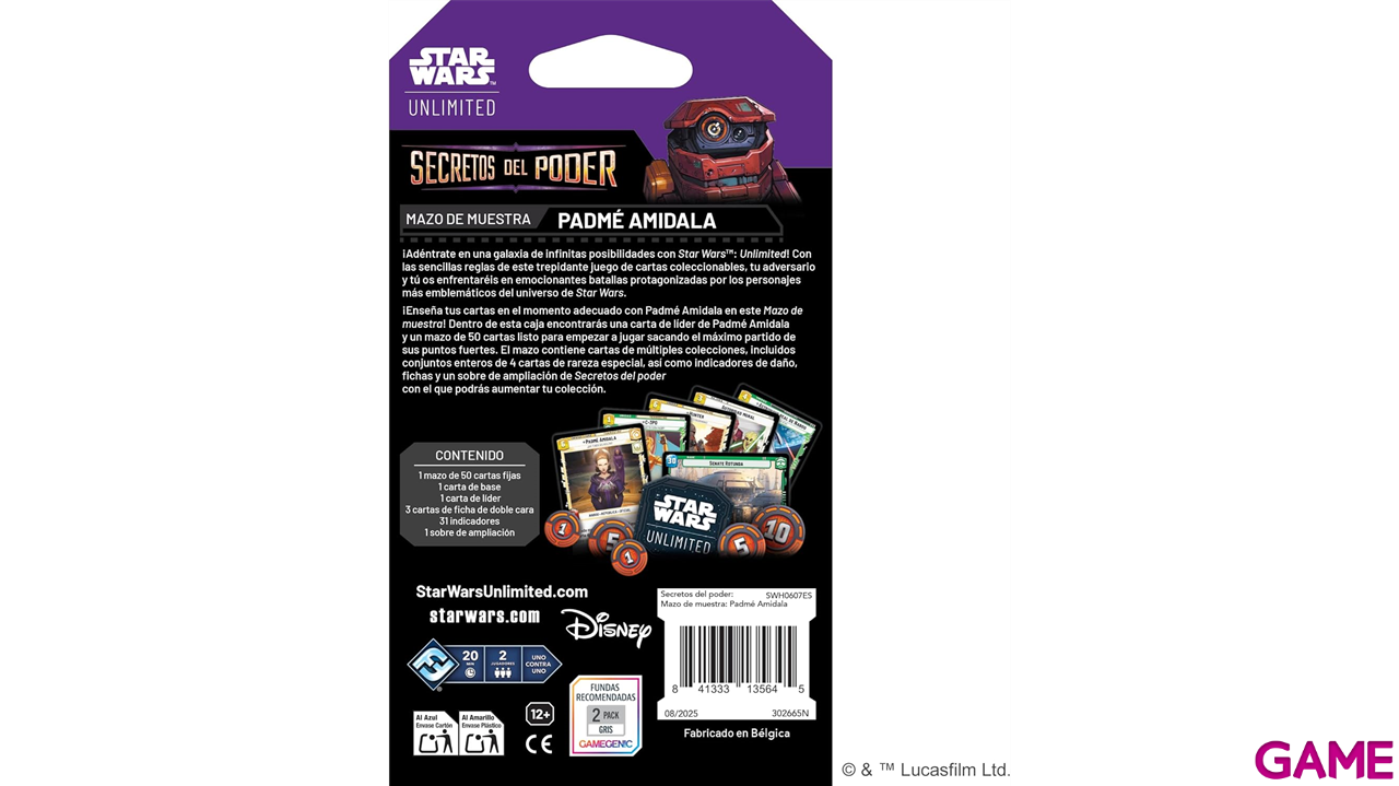 Mazos de cartas Star Wars Unlimited: Secretos del Poder Padmé Amidala (Castellano)-0