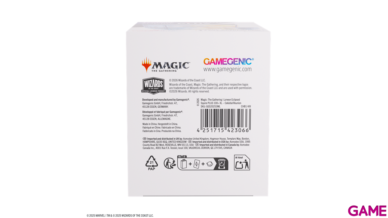 Caja de almacenaje para cartas Magic The Gathering Lorwyn Eclipsed Squire PLUS 100+ XL Celestial-0