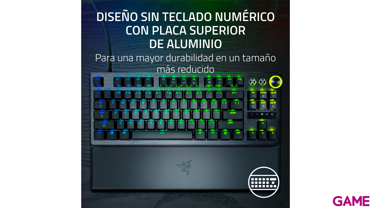Razer Huntsman V3 Pro Tenkeyless 8KHz Negro - US Layout - Teclado Gaming-13