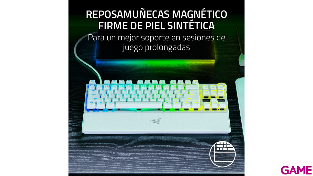 Razer Huntsman V3 Pro Tenkeyless 8KHz Blanco - US Layout - Teclado Gaming-23