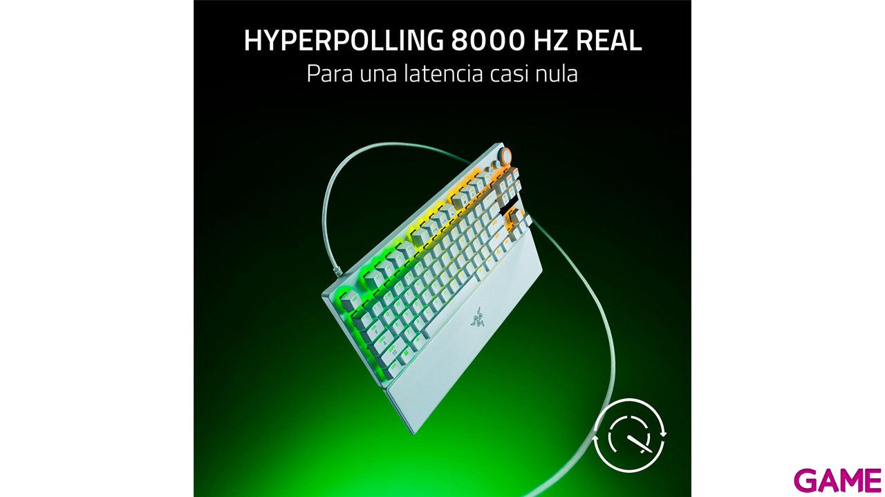 Razer Huntsman V3 Pro Tenkeyless 8KHz Blanco - US Layout - Teclado Gaming-5
