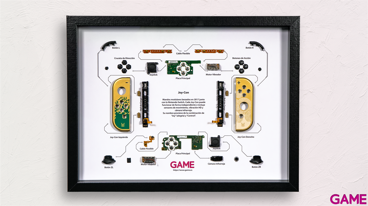 Cuadro Nostalgia GAME NSW Joy-Con 32x42-0
