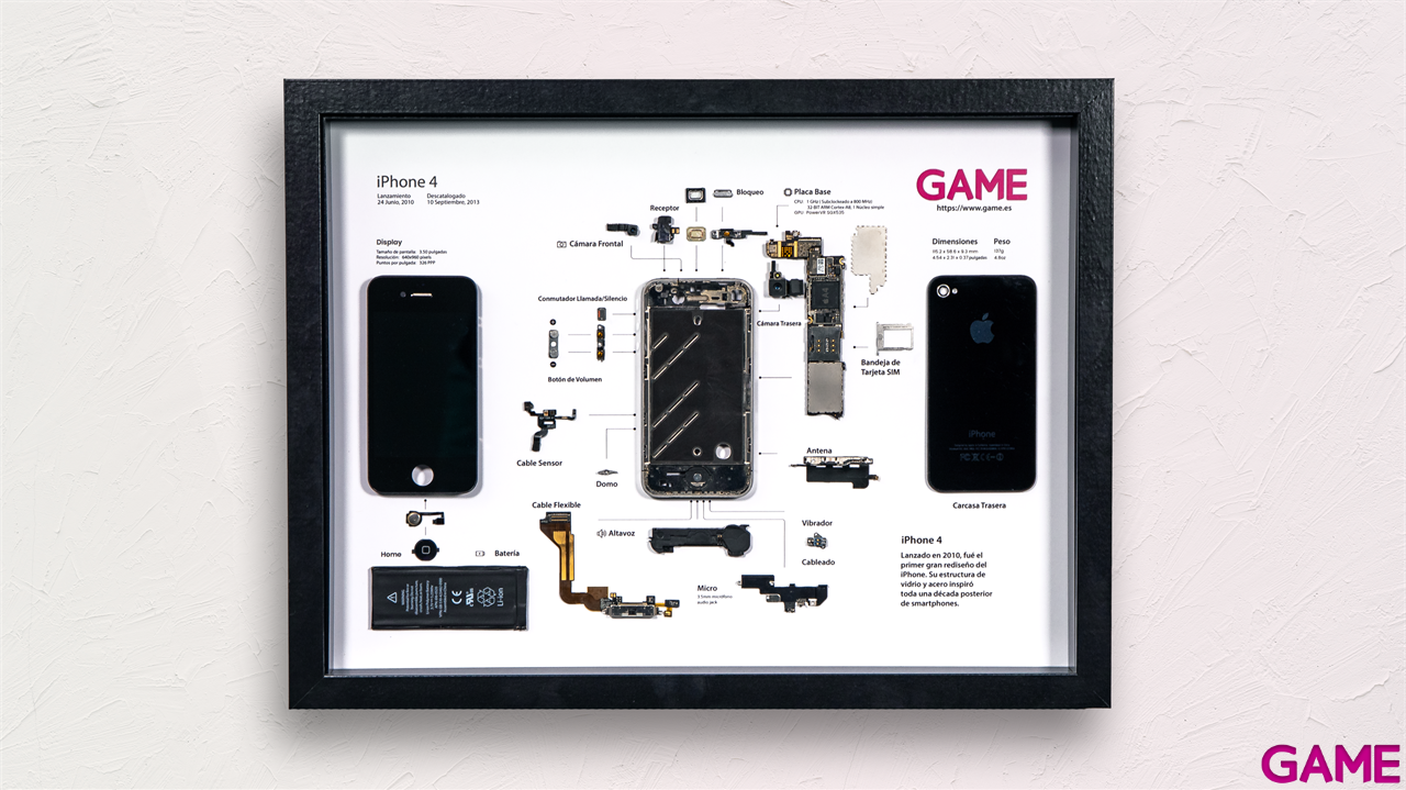 Cuadro Nostalgia GAME Iphone 4 32x42-0