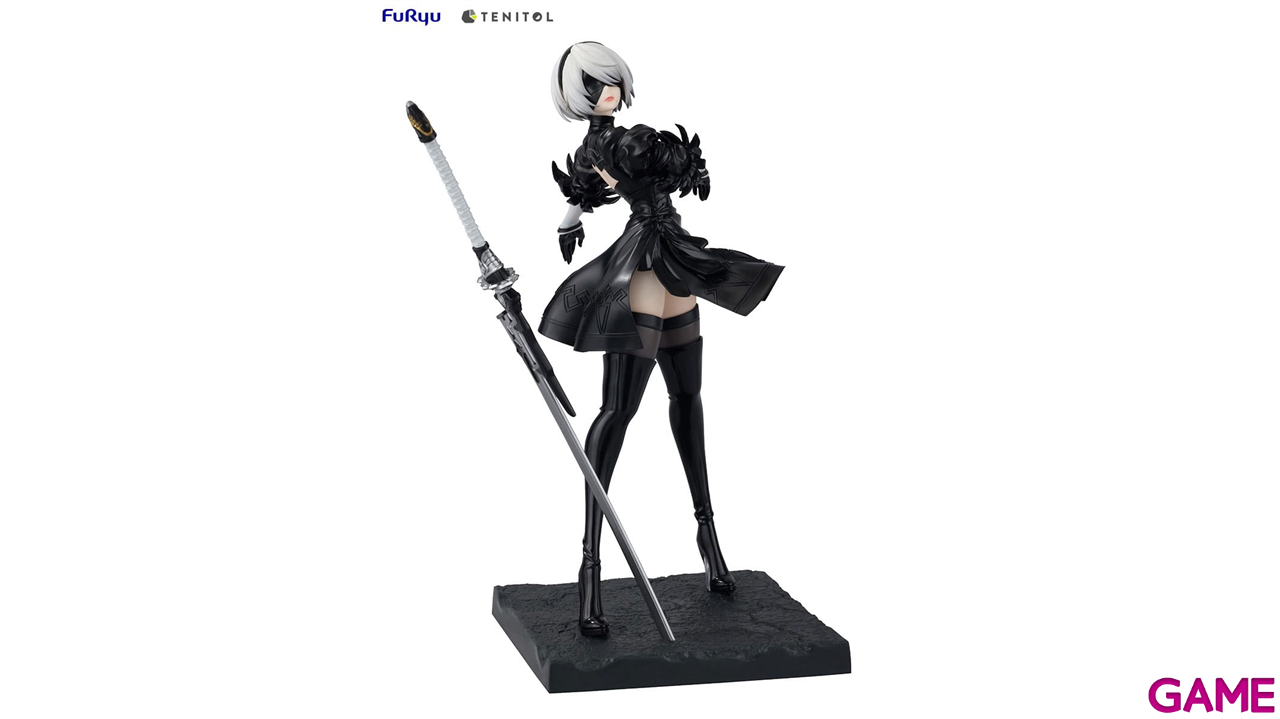 Figura NieR:Automata Tenitol PVC Statue 2B Ver1.1a de 22 cm-0