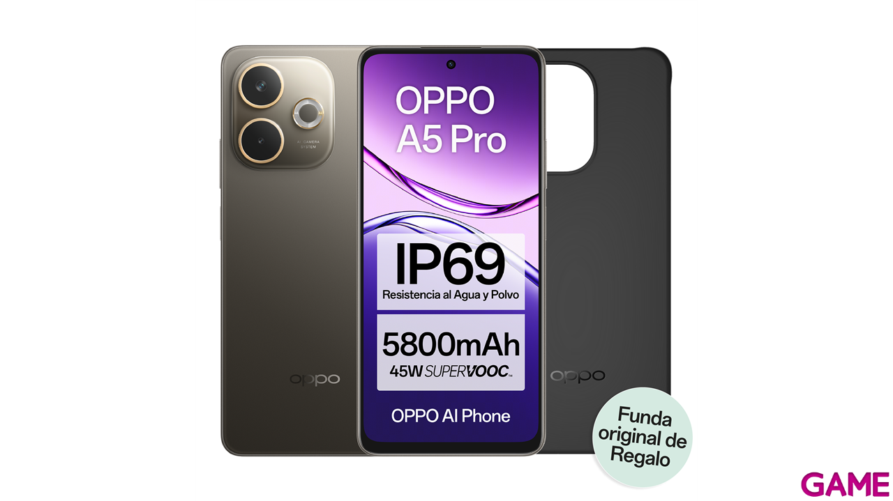 Oppo A5 Pro 8/256  Negro + Funda-0