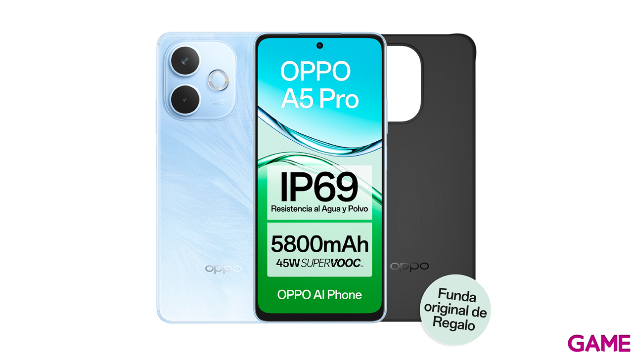 Oppo A5 Pro 8/256  Azul + Funda-0