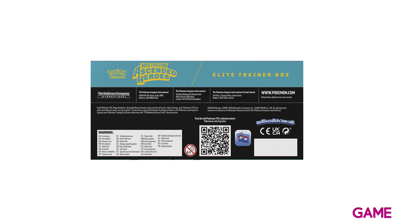 Caja de Entrenador Élite Pokémon Megaevolución - Héroes Ascendentes Inglés-1