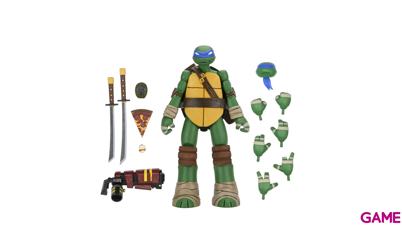 Figura Tortugas Ninja Action Figure Ultimate Leonardo de 18 cm-3