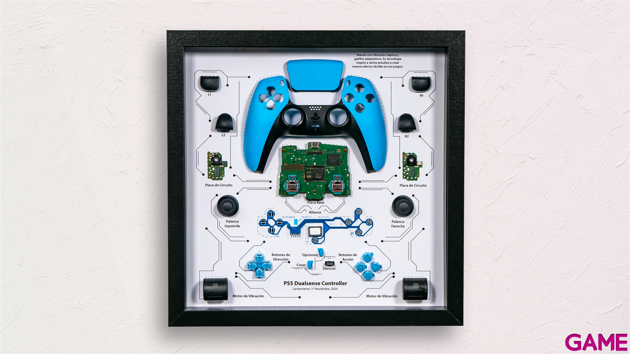 Cuadro Nostalgia GAME PS5 DualSense 5 Controller Color Mix 33x33-3