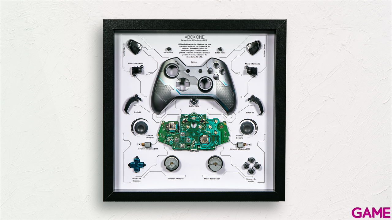 Cuadro Nostalgia GAME Xbox One Controller Color Mix 32x42-2