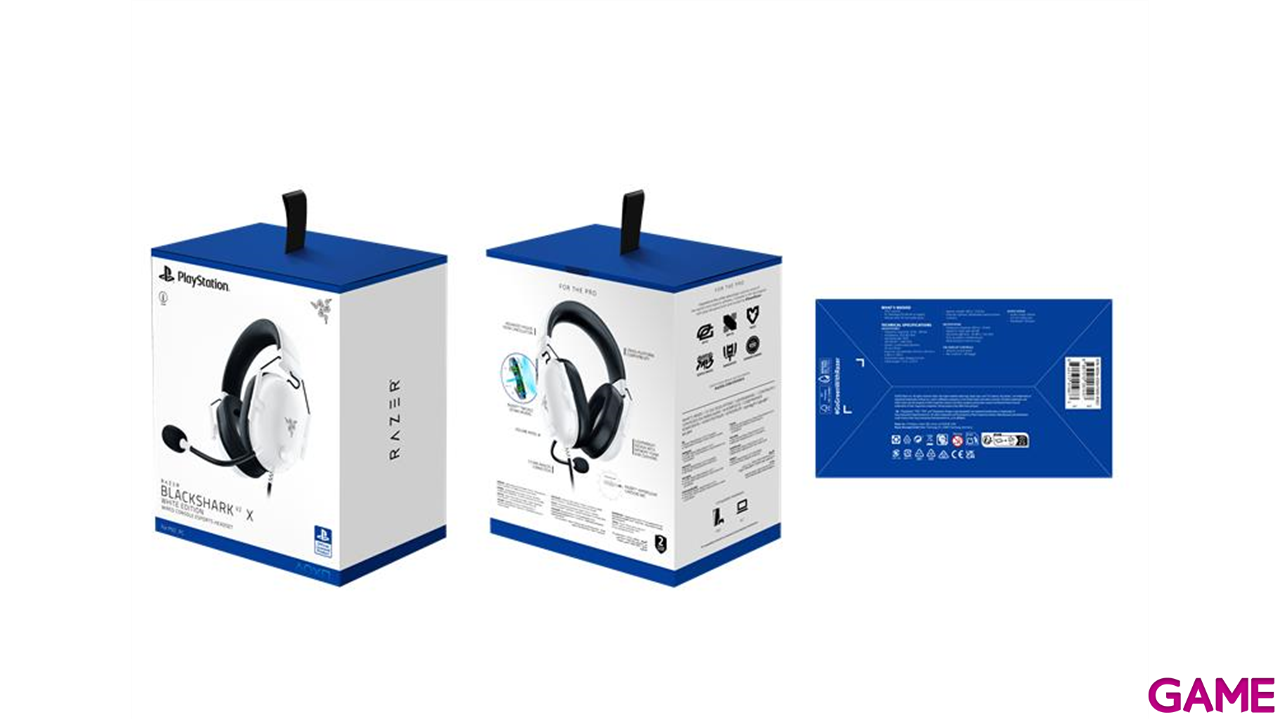 Razer BlackShark V2 X Blanco PC - PS4 - PS5 - XBOX - Switch - Licencia PlayStation - Auriculares Gaming-2
