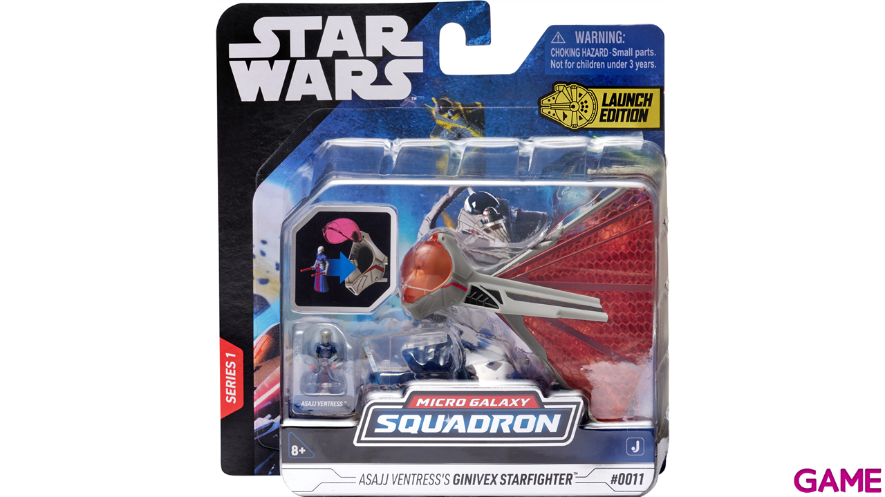 Nave con figura Star Wars Ginivex Starfighter de 8 cm-3