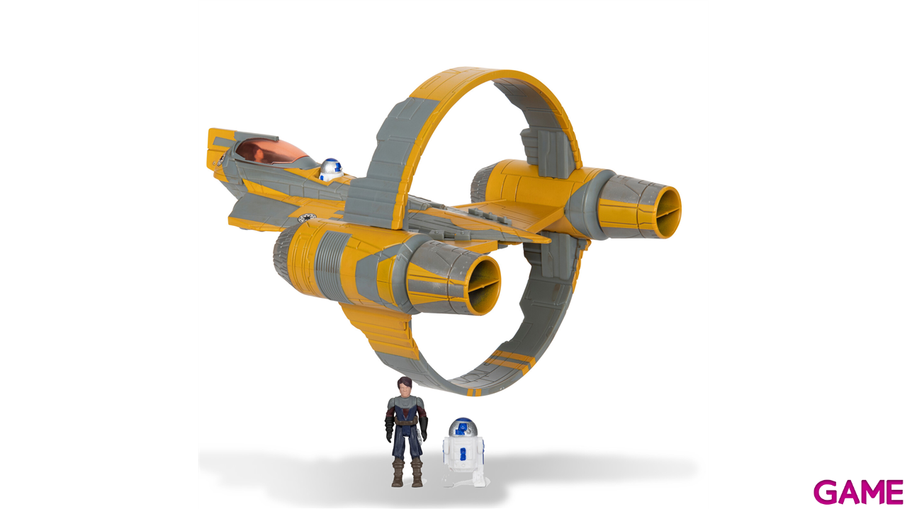 Nave con 2 figuras Star Wars Anakin Skywalker Jedi Starfighter de 12 cm-9