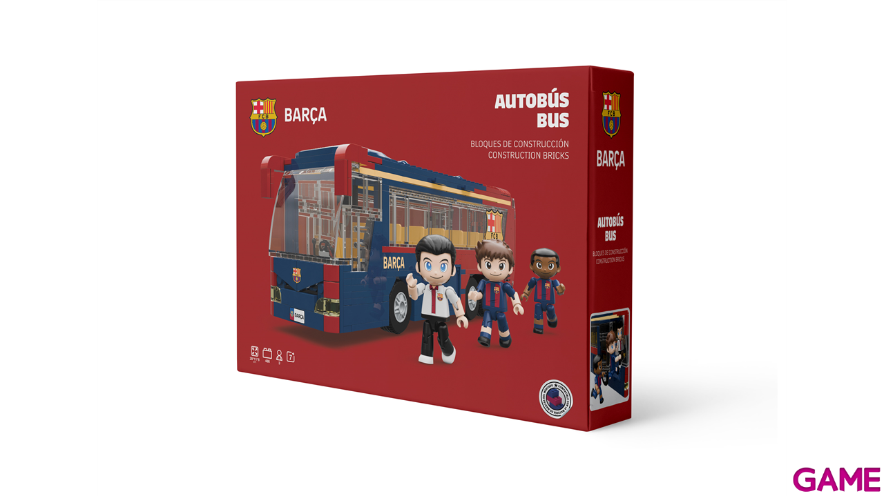 Set de construccion Autobus FC Barcelona de 28 cm (488 piezas)-6