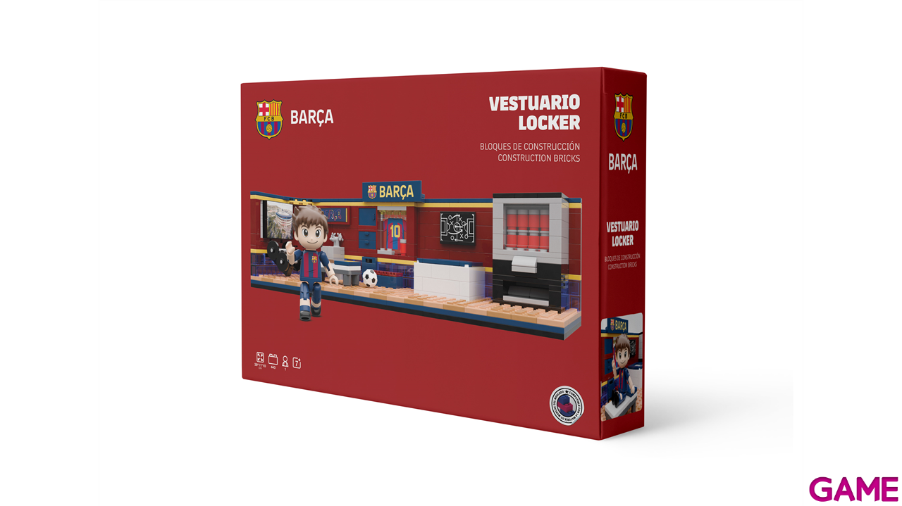 Set de construccion Vestuario FC Barcelona de 30 cm (440 piezas)-11