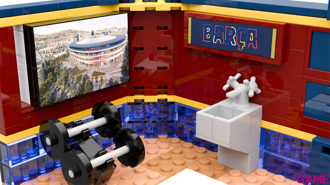Set de construccion Vestuario FC Barcelona de 30 cm (440 piezas)-5