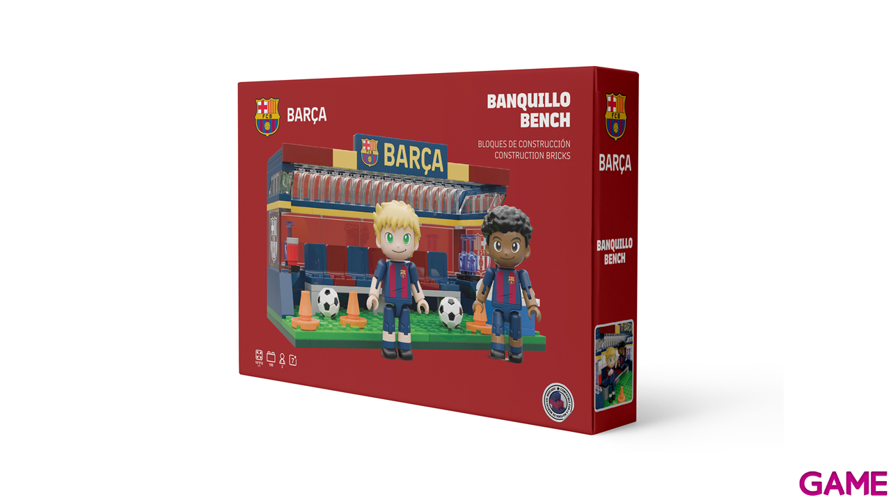 Set de construccion Banquillo FC Barcelona de 16 cm (186 piezas)-2