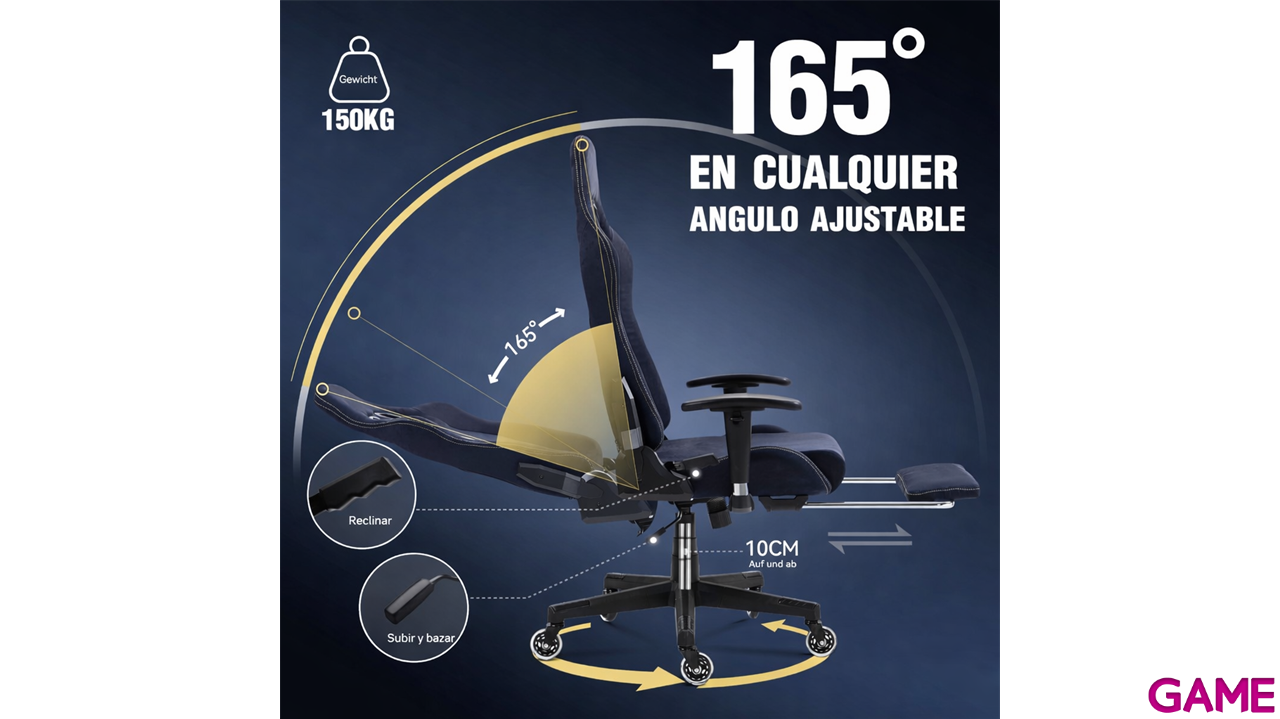 Dowinx LS 77 Negro - Silla Gaming-5